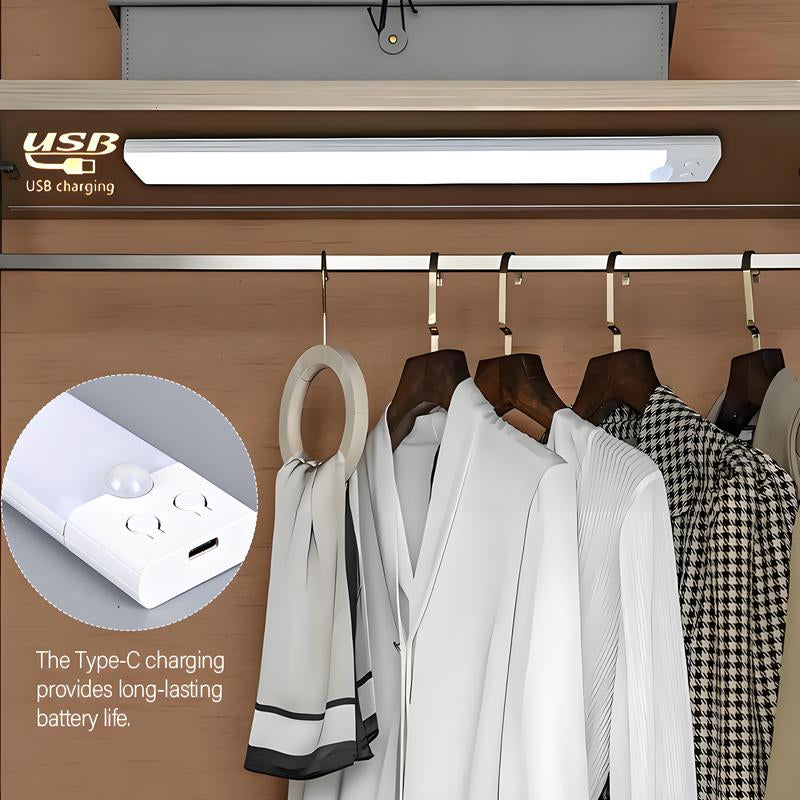2-Pack LED Motion Sensor Under-Cabinet Lights | Wireless USB Rechargeable Kitchen Night Lights + Wardrobe/Closet/Cabinet Lighting Solution