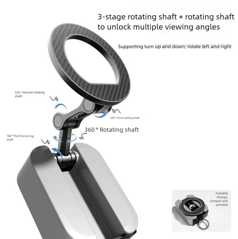 2025 New Magnetic Foldable Phone Holder/Stand - Can Be Assistance in Shooting ,Applicable to Multiple Scenarios ,Like Travel ,Kithchen ,Airplane ,Gym.Outdoor ,Super Strong Magnet.Apple and Android Both Can Use,Perfect for Iphone 16,Iphone 15,Iphone 14...