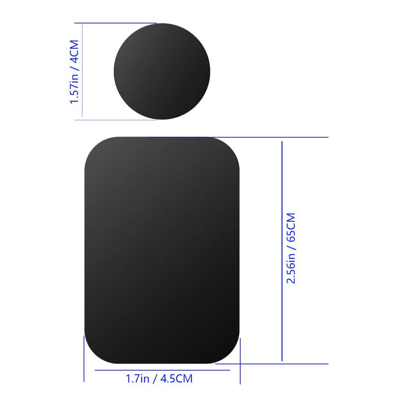 Metal Plate for Magnetic Car Mount 4 Pack (Attention: Metal Plates Do Not Have Magnets) Disc with 3M Adhesive Compatible with Phone Magnets/Cell Phone Automobile Magnet Cradles, No Logo or Hole