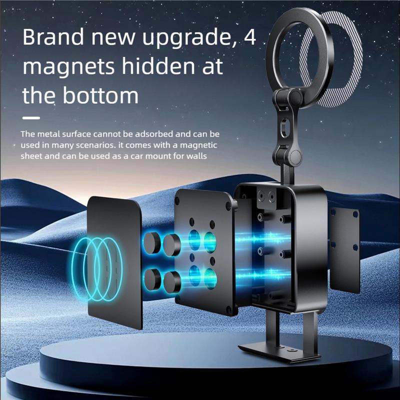 2025 New Magnetic Foldable Phone Holder/Stand - Can Be Assistance in Shooting ,Applicable to Multiple Scenarios ,Like Travel ,Kithchen ,Airplane ,Gym.Outdoor ,Super Strong Magnet.Apple and Android Both Can Use,Perfect for Iphone 16,Iphone 15,Iphone 14...