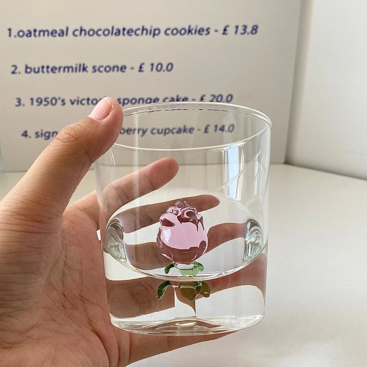 Pink Three-Dimensional Rose Red Wine Glass Art Wine Glass Wine Cup Liqueur Glass Couple Wedding Glass Cup Home Goblet