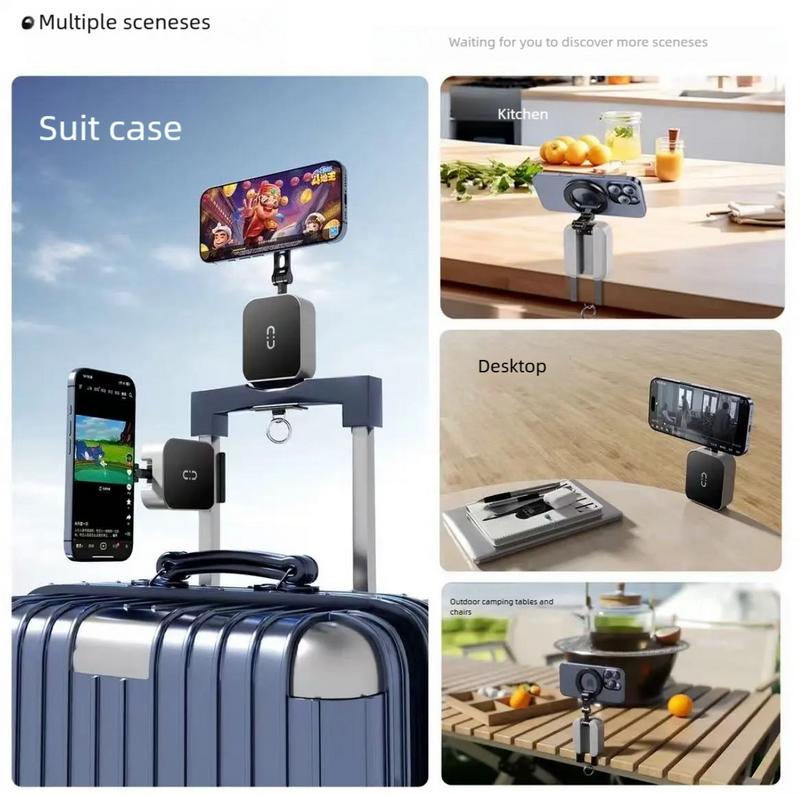 2025 New Magnetic Foldable Phone Holder/Stand - Can Be Assistance in Shooting ,Applicable to Multiple Scenarios ,Like Travel ,Kithchen ,Airplane ,Gym.Outdoor ,Super Strong Magnet.Apple and Android Both Can Use,Perfect for Iphone 16,Iphone 15,Iphone 14...
