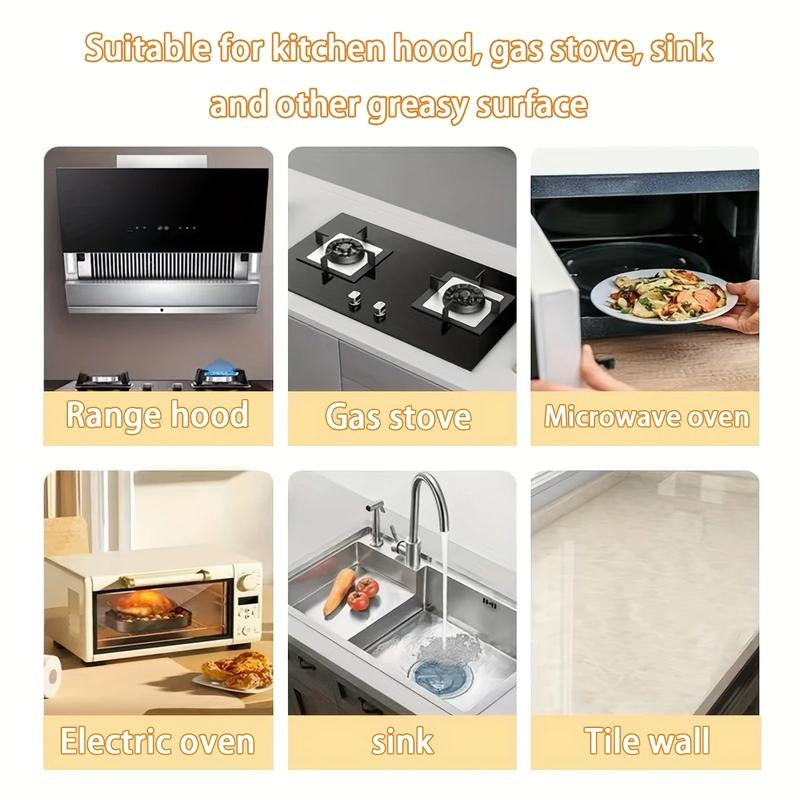 Multi-Purpose Kitchen Heavy Oil Cleaner Spray, Powerful Kitchen Oil Cleaning Agent for Ovens, Stoves, Range Hoods, Glass Surfaces, Effectively Removes Grease & Grime, Ideal for Household Cleaning, Grease Cleaner, Stain Remover Spray, Heavy Grease Remover