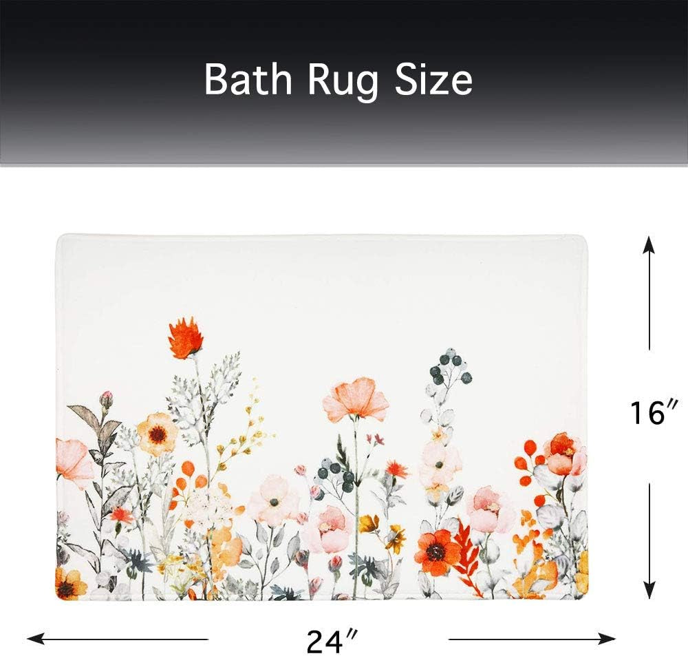 Flower Bath Mat, Floral Rugs