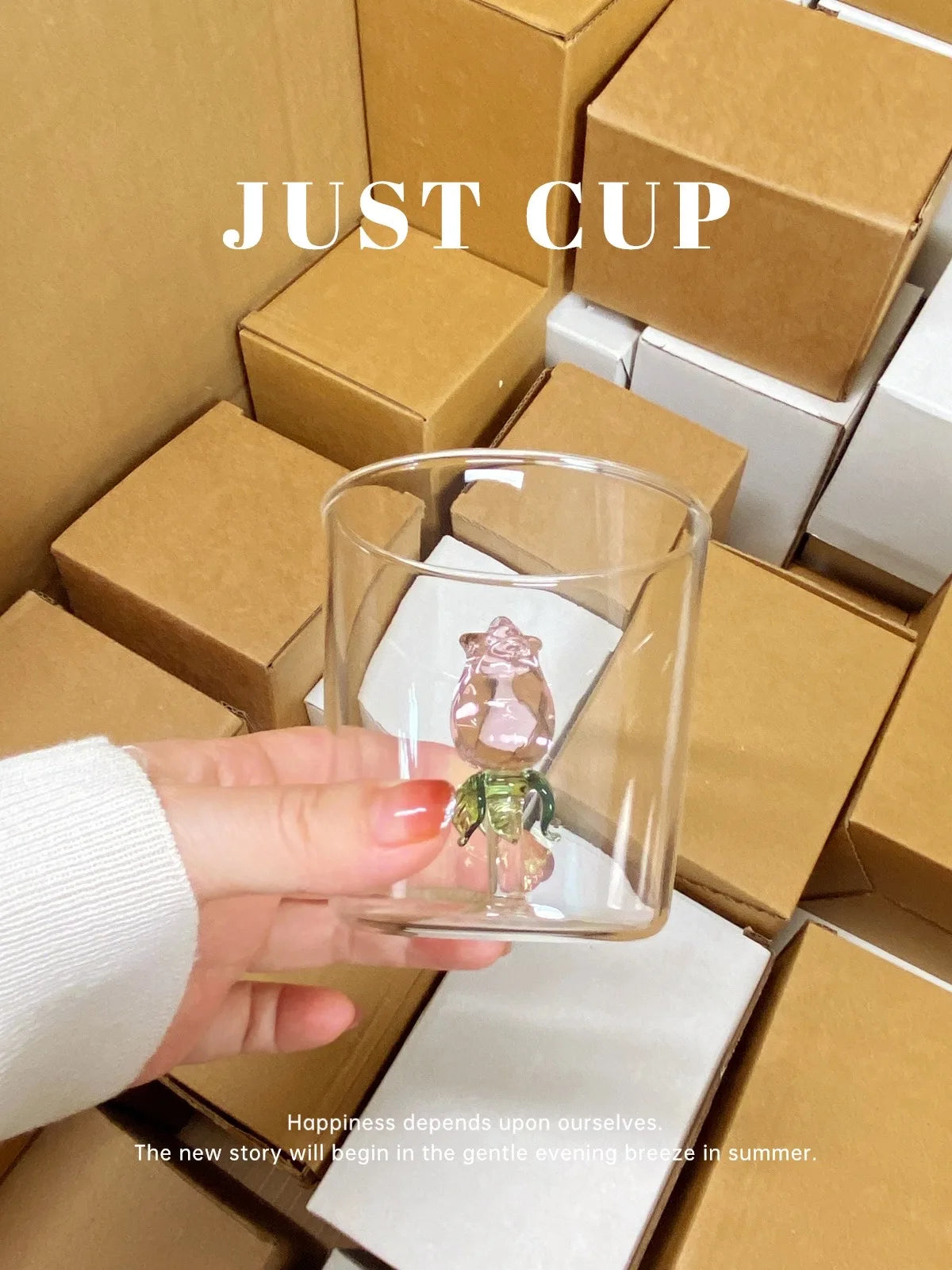 Pink Three-Dimensional Rose Red Wine Glass Art Wine Glass Wine Cup Liqueur Glass Couple Wedding Glass Cup Home Goblet