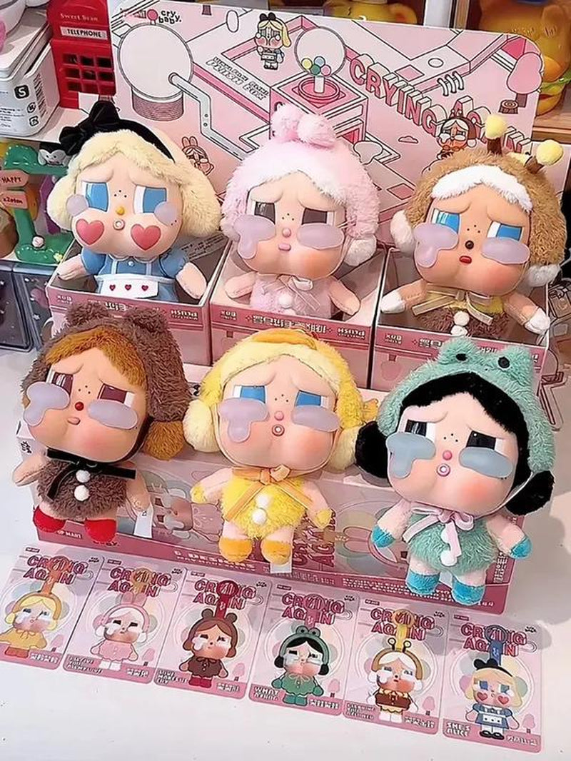 New Genuine Crybaby Crying Again Series Blind Box Figures Vinyl Face Doll Crybaby Pendant Keychain Mystery Box Toy Gift
