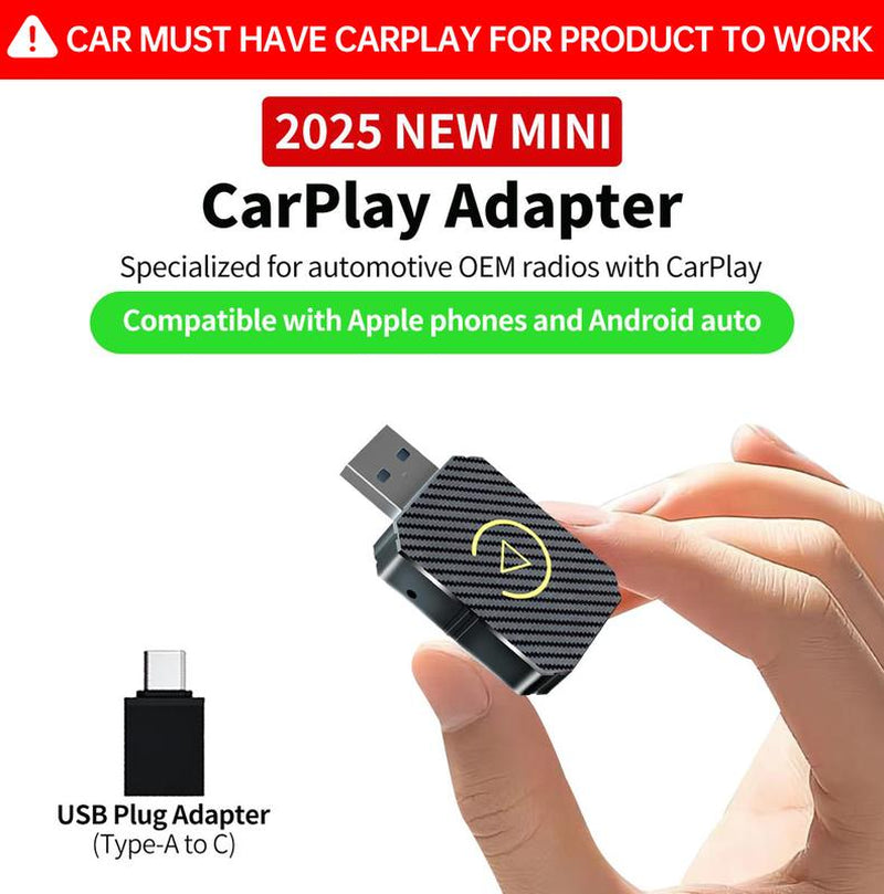 【Yurnlv】 Wireless Apple Carplay Adapter for Factory Wired Cars from 2016 Onwards - 2-In-1 Wireless Carplay & Android Auto Adapter Easier Connectivity Compatibility Stable, Faster, Automotive