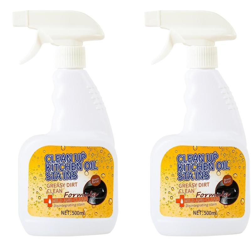 Multi-Purpose Kitchen Heavy Oil Cleaner Spray, Powerful Kitchen Oil Cleaning Agent for Ovens, Stoves, Range Hoods, Glass Surfaces, Effectively Removes Grease & Grime, Ideal for Household Cleaning, Grease Cleaner, Stain Remover Spray, Heavy Grease Remover