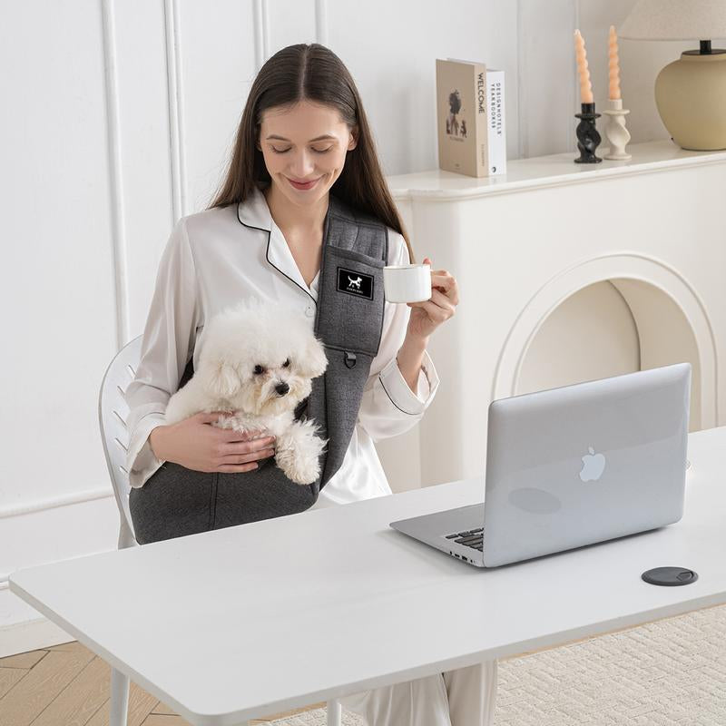 Upgraded Dog Sling for Small and Medium Pets up to 25 Lbs with Comfortable Adjustable Padded Shoulder Breathable Carrier Pet Portable Travel Bag Pet Gift