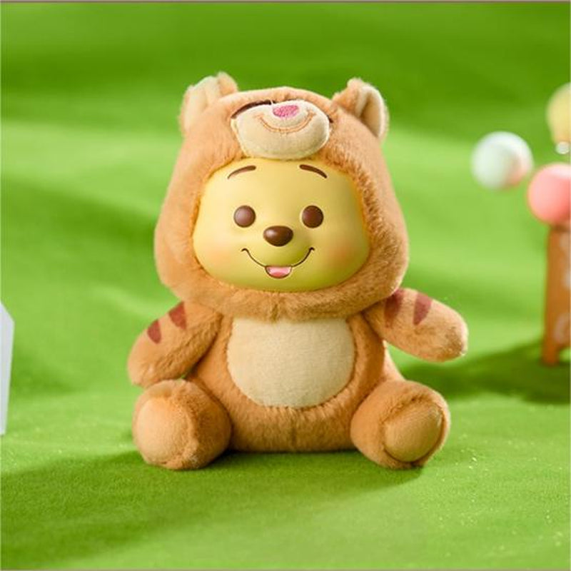 Disney Winnie the Pooh Collection Naughty Team Vinyl Plush Pendant Box - Super Cute Plush Pendants and Surrounding Doll Figurines Are Suitable as Gifts for Girls