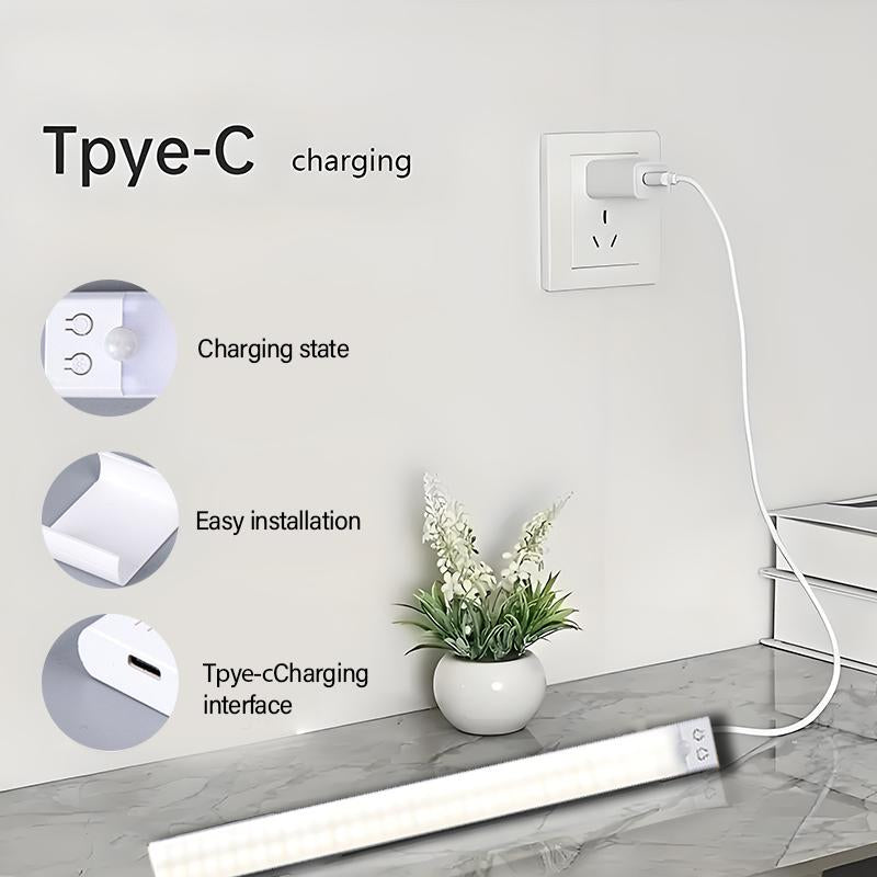 2-Pack LED Motion Sensor Under-Cabinet Lights | Wireless USB Rechargeable Kitchen Night Lights + Wardrobe/Closet/Cabinet Lighting Solution