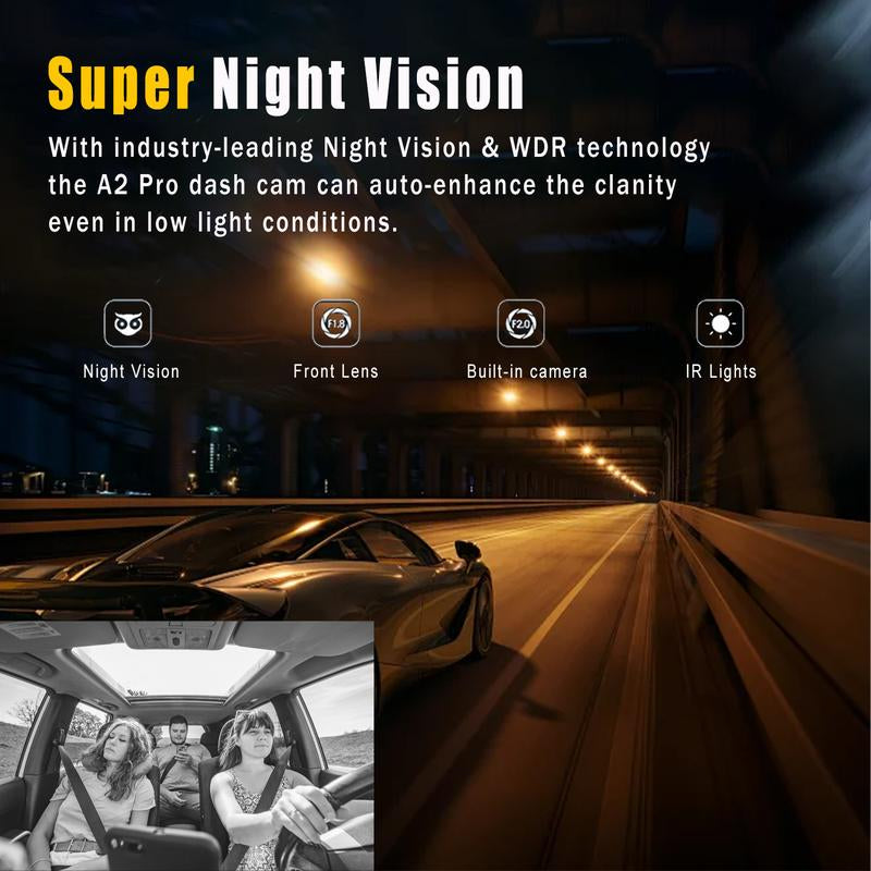 Front & Rear Dash Cam with 32GB SD Card, 3.16 Inch IPS Screen 1080P HD Camera with Dual Lens, 1 Count Dash Camera for Car, Wide Angle Car Driving Recorder with IR Night-Vision G Sensor, Fall Gift, Birthday Gifts Motion Detections