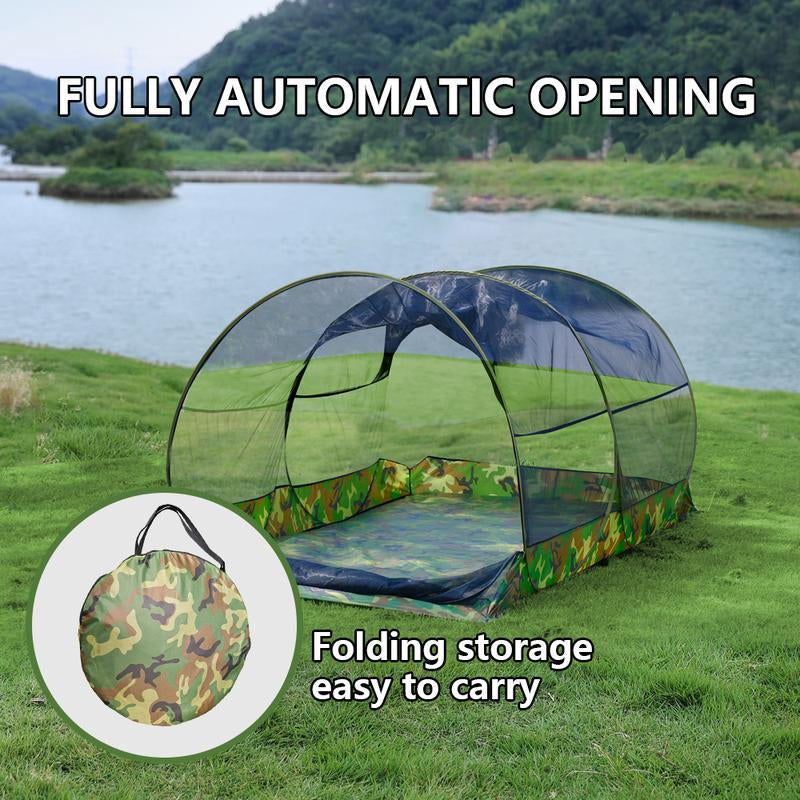 Mosquito Tent - Portable Folding Camouflage Mosquito Netting Bed Tent, Lightweight Design for Camping Stealthy Backyard Camping Essentials