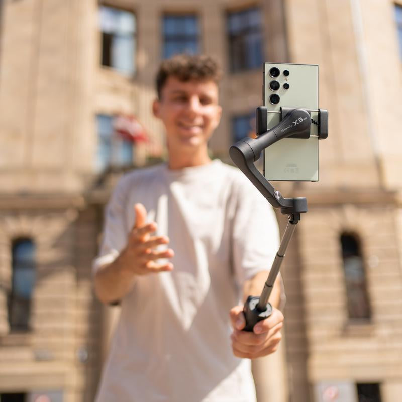 Hohem Isteady X3 SE plus Gimbal ,AI Facial Tracking,Smartphone Gimbal with Detachable Remote Control, Portable Foldable 3-Axis Phone Gimbal for Android & Iphone ,Built-In Extendable Rod,Vlog Stabilizer,Cellphone&Selfie Accessories