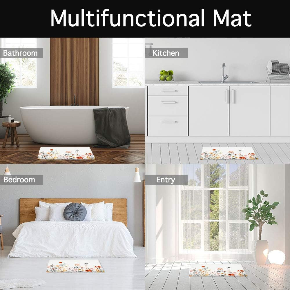 Flower Bath Mat, Floral Rugs