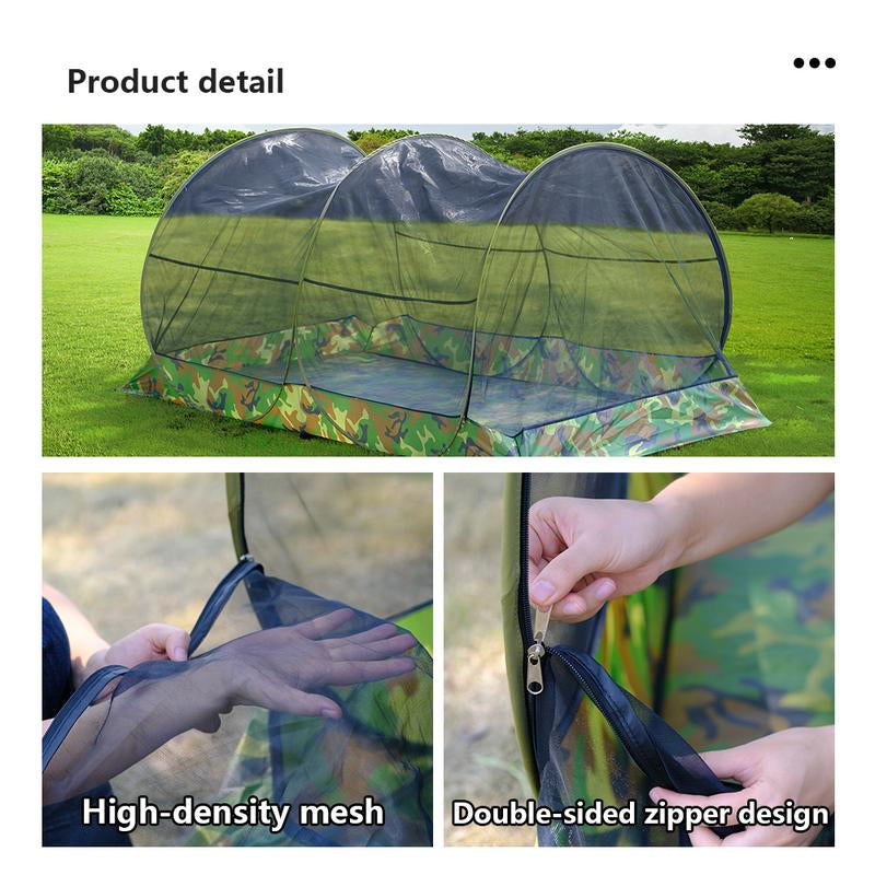 Mosquito Tent - Portable Folding Camouflage Mosquito Netting Bed Tent, Lightweight Design for Camping Stealthy Backyard Camping Essentials