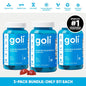 3 Bottles of Goli Ashwagandha & Vitamin D Gummy - Mixed Berry, KSM-66, Vegan, Plant Based, Non-Gmo, Gluten & Gelatin Free