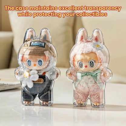Protective Case for Labubu Have a Seat Series - Crystal Clear Display Box for the Monsters Figures - Dustproof & Scratch-Resistant Showcase (Doll Not Included)