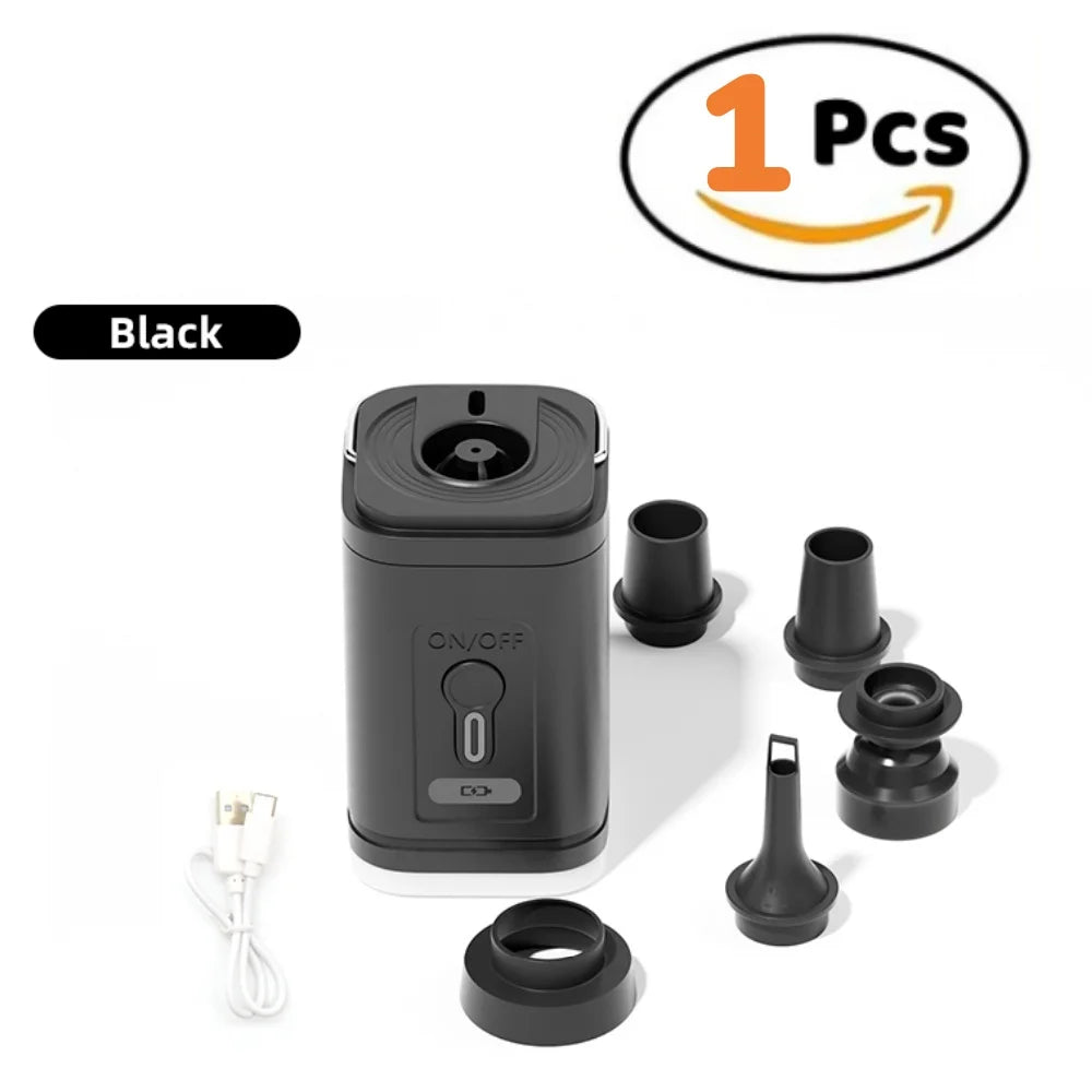 Mini Portable Air Pump with 1300Mah Battery USB Rechargeable to Inflate Deflate for Pool Floats, Air Bed, Vacuum Storage Bags