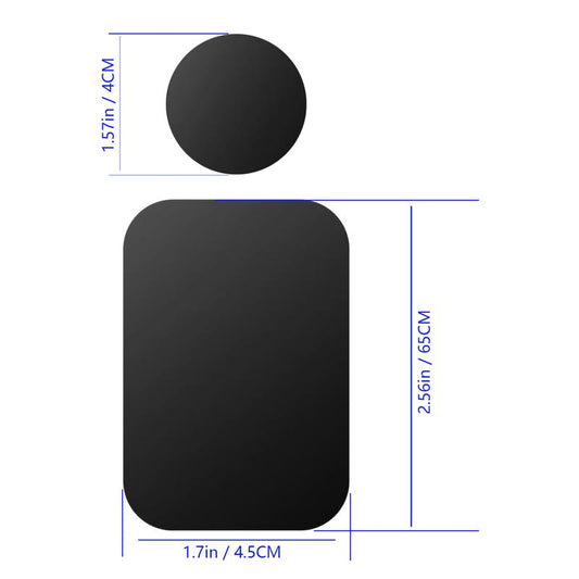 Metal Plate for Magnetic Car Mount 4 Pack (Attention: Metal Plates Do Not Have Magnets) Disc with 3M Adhesive Compatible with Phone Magnets/Cell Phone Automobile Magnet Cradles, No Logo or Hole