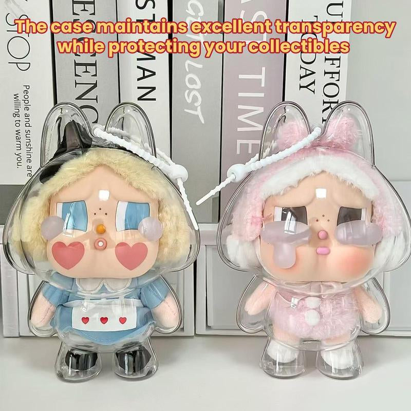 Protective Case for Labubu Have a Seat Series - Crystal Clear Display Box for the Monsters Figures - Dustproof & Scratch-Resistant Showcase (Doll Not Included)