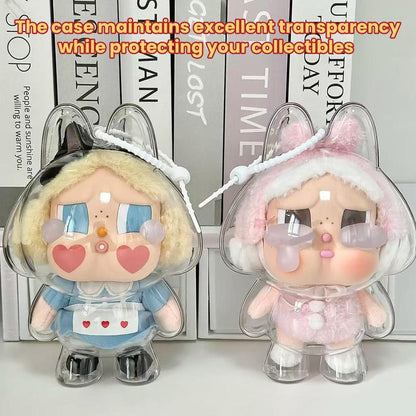 Protective Case for Labubu Have a Seat Series - Crystal Clear Display Box for the Monsters Figures - Dustproof & Scratch-Resistant Showcase (Doll Not Included)