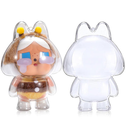 Protective Case for Labubu Have a Seat Series - Crystal Clear Display Box for the Monsters Figures - Dustproof & Scratch-Resistant Showcase (Doll Not Included)