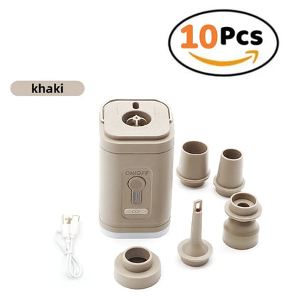 Mini Portable Air Pump with 1300Mah Battery USB Rechargeable to Inflate Deflate for Pool Floats, Air Bed, Vacuum Storage Bags