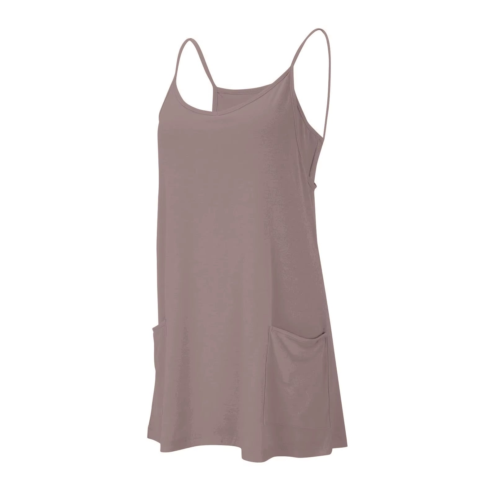 Sport Mini Dress for Women Summer Sleeveless Dress Casual Short Sundress Female Workout Tennis Athletic Onesie with Pockets
