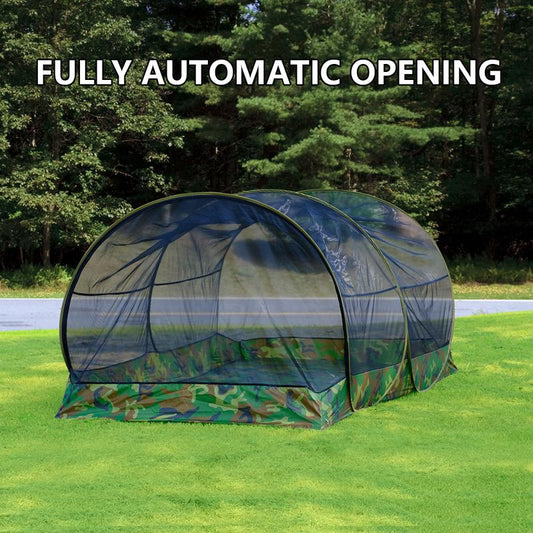Mosquito Tent - Portable Folding Camouflage Mosquito Netting Bed Tent, Lightweight Design for Camping Stealthy Backyard Camping Essentials