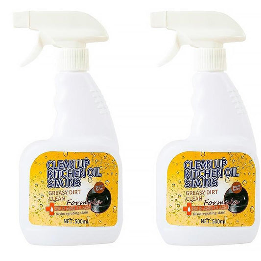 Multi-Purpose Kitchen Heavy Oil Cleaner Spray, Powerful Kitchen Oil Cleaning Agent for Ovens, Stoves, Range Hoods, Glass Surfaces, Effectively Removes Grease & Grime, Ideal for Household Cleaning, Grease Cleaner, Stain Remover Spray, Heavy Grease Remover