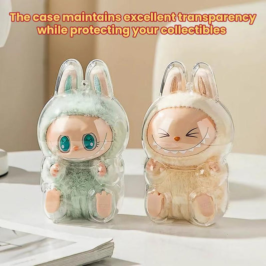 Protective Case for Labubu Have a Seat Series - Crystal Clear Display Box for the Monsters Figures - Dustproof & Scratch-Resistant Showcase (Doll Not Included)