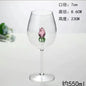 Pink Three-Dimensional Rose Red Wine Glass Art Wine Glass Wine Cup Liqueur Glass Couple Wedding Glass Cup Home Goblet