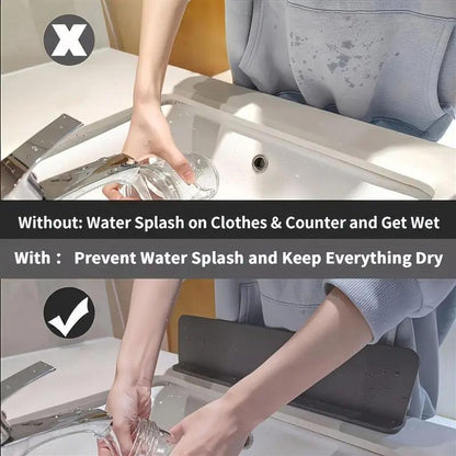 Silicone Sink Splash Guard – Non-Slip Water Barrier with Suction Cups for Kitchen Sinks, Dishwashing & Countertops – Prevents Water Splashes, Ideal for Home Cooks & Cleaners