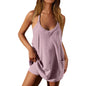 Sport Mini Dress for Women Summer Sleeveless Dress Casual Short Sundress Female Workout Tennis Athletic Onesie with Pockets