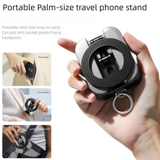 2025 New Magnetic Foldable Phone Holder/Stand - Can Be Assistance in Shooting ,Applicable to Multiple Scenarios ,Like Travel ,Kithchen ,Airplane ,Gym.Outdoor ,Super Strong Magnet.Apple and Android Both Can Use,Perfect for Iphone 16,Iphone 15,Iphone 14...