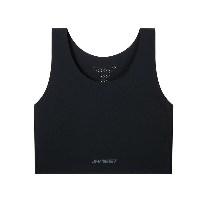 [JANEST Seamless Padded Bra] Super Flat Minimizer Bra Sports Bra Breathable Comfortable Daily Sportswear Top for Yoga Women'S Wireless Bralette
