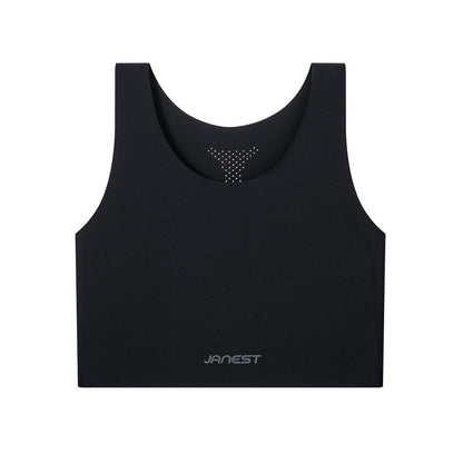 [JANEST Seamless Padded Bra] Super Flat Minimizer Bra Sports Bra Breathable Comfortable Daily Sportswear Top for Yoga Women'S Wireless Bralette