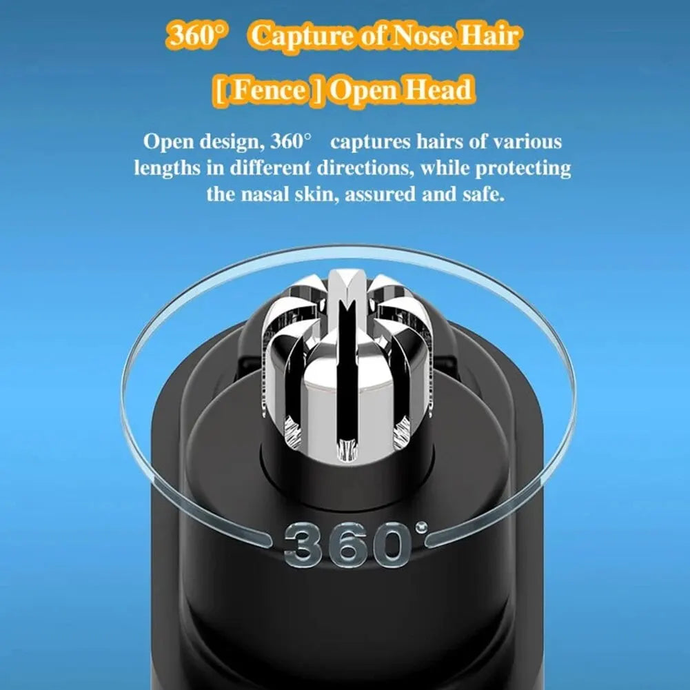 Nose Hair Trimmer USB Charging Dual-Edge Blades Electric Portable Men Mini Nose Hair Trimmer Face Care Kit Tools 7000 RPM