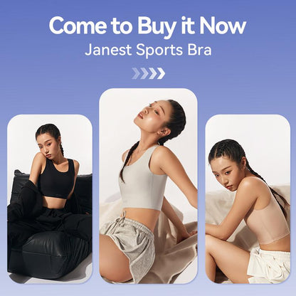 [JANEST Seamless Padded Bra] Super Flat Minimizer Bra Sports Bra Breathable Comfortable Daily Sportswear Top for Yoga Women'S Wireless Bralette