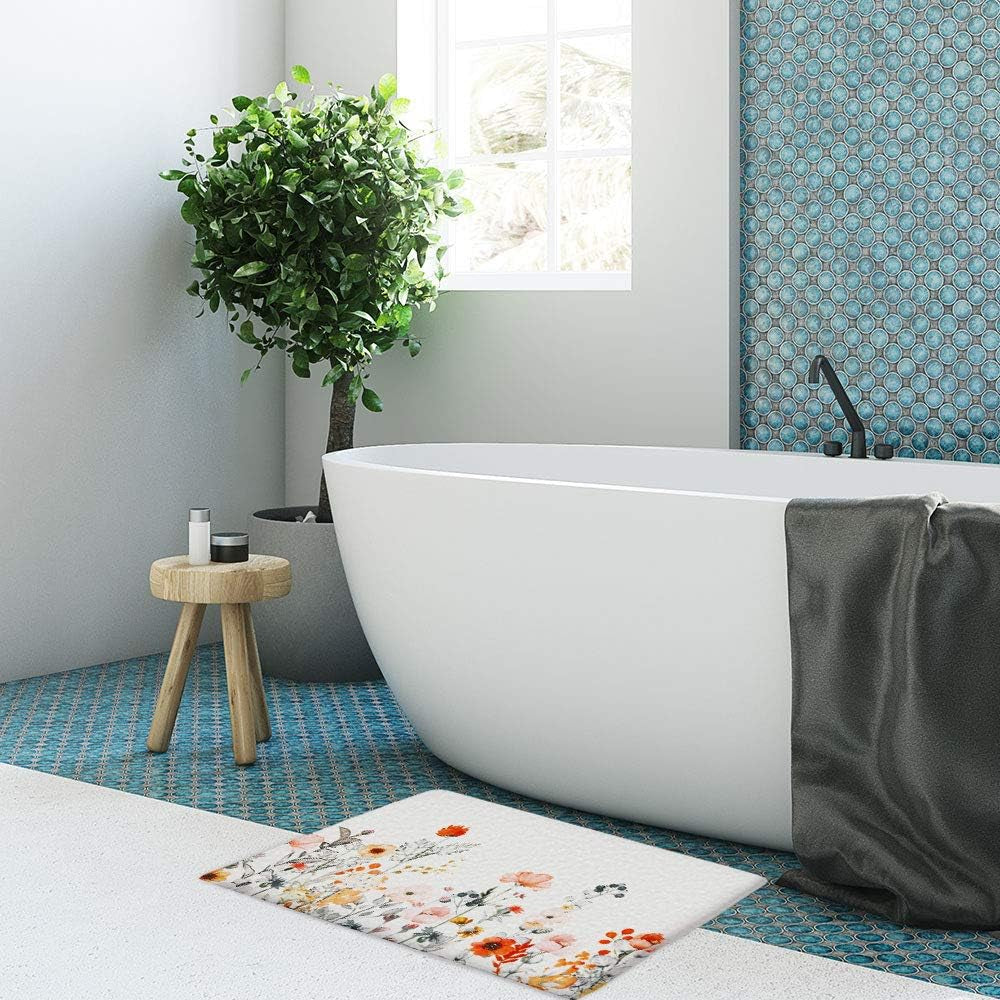 Flower Bath Mat, Floral Rugs