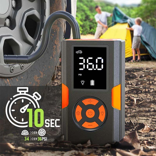 Portable Air Compressor, Tire Pressure Monitor, 150PSI Wireless Air Pump with Digital Pressure Gauge, Car Accessories for Men Women, Vulcanizing Equipment, 5000Mah Car Tire Inflator with Accessories for Cars, Motorcycles, Bicycles, Ball
