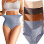 FINETOO Unite Store 4PCS Womenunderwear Spandex Bikini Seamless Panties High Waisted Nylon Brief Basic Lingerie S-3XL Fit Athletic Womenswear