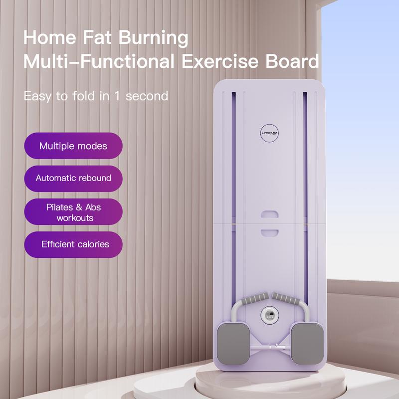UMAY Multi-Functional Ab Exercise Board, Home Pilates Reformer, Abs Workout Equipment for Abdominal & Core Strength Training, Exercise Board for Home Gym Fitness，Foldable, Lightweight and Efficient