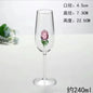 Pink Three-Dimensional Rose Red Wine Glass Art Wine Glass Wine Cup Liqueur Glass Couple Wedding Glass Cup Home Goblet