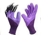 ABS Plastic Garden Rubber Gloves, Gardening Digging Planting, Durable, Waterproof Work Glove, 4 or 8 Hand Claw