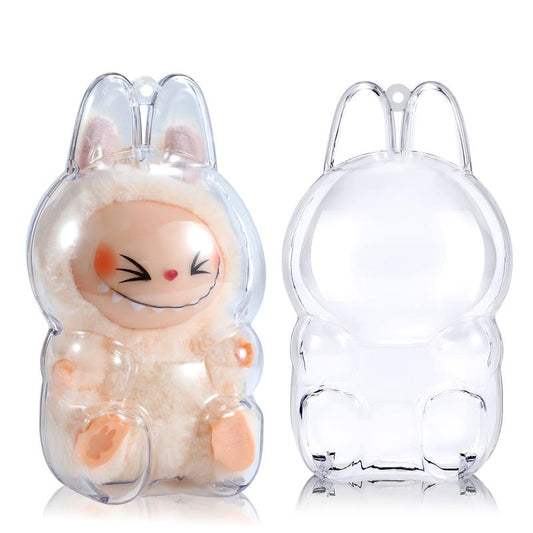Protective Case for Labubu Have a Seat Series - Crystal Clear Display Box for the Monsters Figures - Dustproof & Scratch-Resistant Showcase (Doll Not Included)