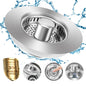 3 in 1 Kitchen Sink Drain Strainer, 304 Stainless Steel Sink Plug with Anti-Clog Basket, Pop up Sink Stopper for US Standard 3-1/2 Inch Drain