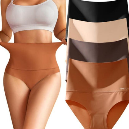 FINETOO Unite Store 4PCS Womenunderwear Spandex Bikini Seamless Panties High Waisted Nylon Brief Basic Lingerie S-3XL Fit Athletic Womenswear