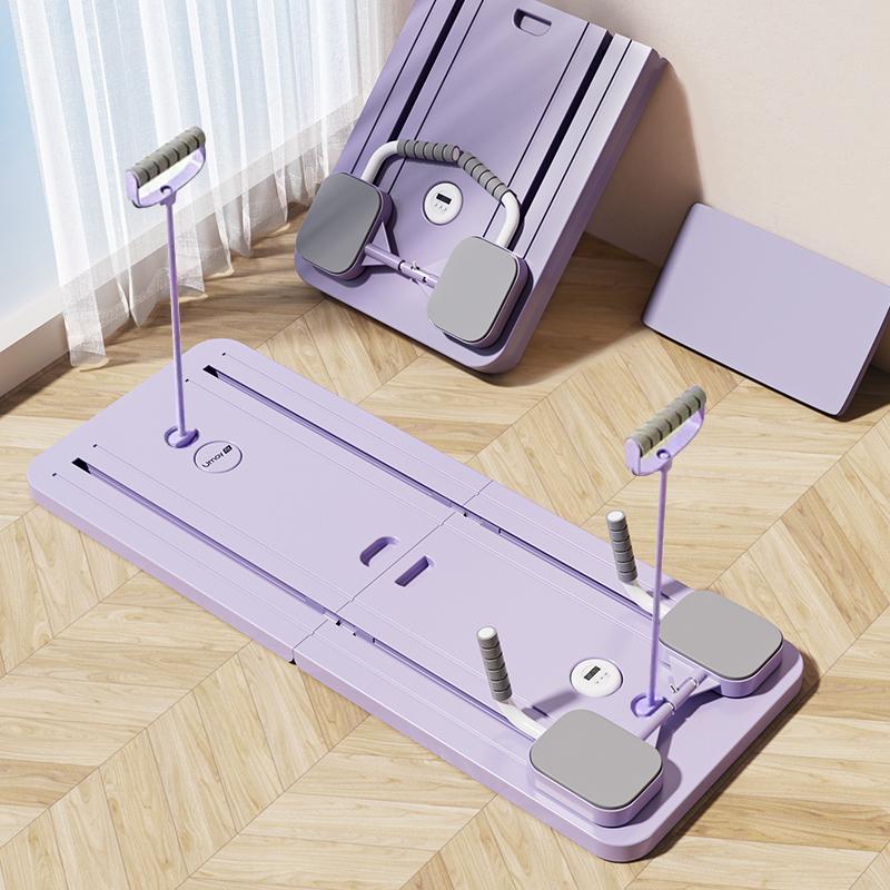 UMAY Multi-Functional Ab Exercise Board, Home Pilates Reformer, Abs Workout Equipment for Abdominal & Core Strength Training, Exercise Board for Home Gym Fitness，Foldable, Lightweight and Efficient